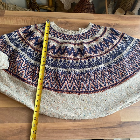 Anthropologie Sleeping on SnowFair Isle Cape Sweater - Picture 4 of 9
